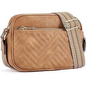 Quilted Crossbody Bags For Women Vegan Leather Purses Small Shoulder Handbags